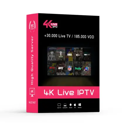 4K Live IPTV streaming premium channels and sports on Smart TV in HD